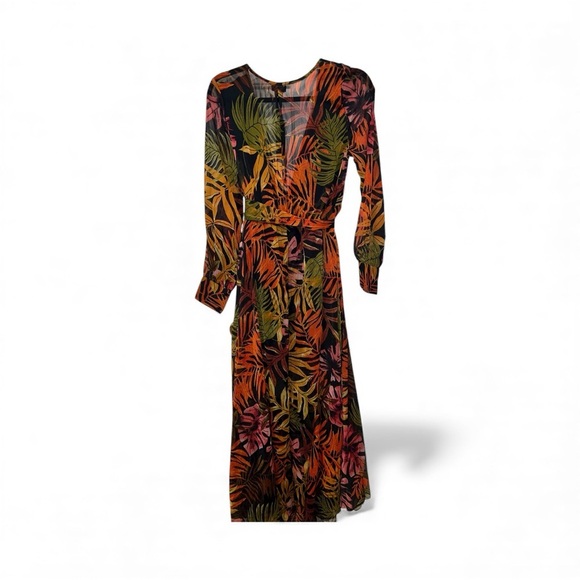 Spy Zone Exchange Foliage Print Maxi Dress NWT Size Small - Picture 3 of 11